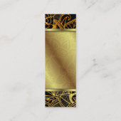 Bladwijzer Visitekaartje Floral Doodle Gold G523 (Achterkant)
