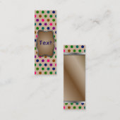 Bladwijzer Visitekaartje Polka Dots (Voorkant / Achterkant)
