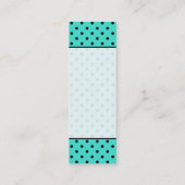 Bladwijzer Visitekaartje Turquoise Polka Dot (Achterkant)