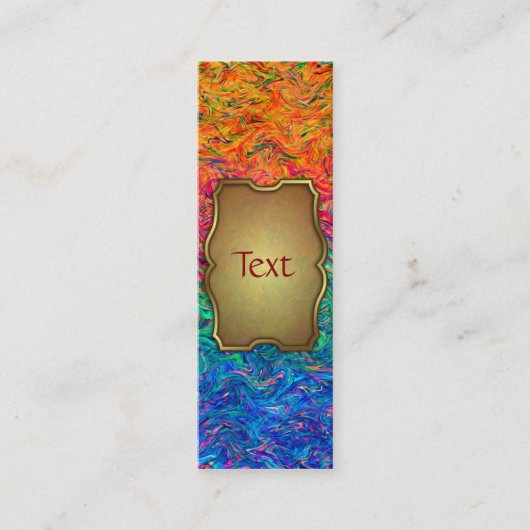 Bladwijzer Visitekaartje Vloeibare kleuren (Voorkant)