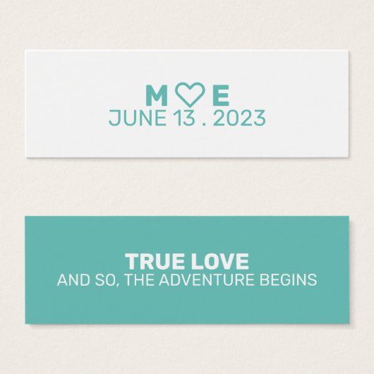 Bladwijzer voor bruiloft mini visitekaartjes (Voorkant /achterkant)