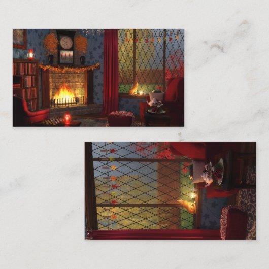 Bladwijzer voor herfst Tranquiliteit Visitekaartje (Voorkant / Achterkant)