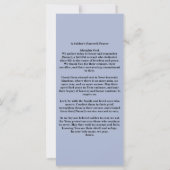 Bladwijzer voor het Militair Begrafenisgebed Kaart (Achterkant)