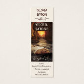 Bladwijzer voor het promotiemateriaal van de auteu mini visitekaartjes (Voorkant)