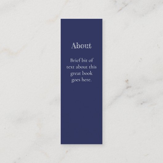 Bladwijzer voor kinderboek of avontuurboek mini visitekaartje (Achterkant)