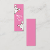 Bladwijzer voor konijnengeluk mini visitekaartje (Voorkant / Achterkant)