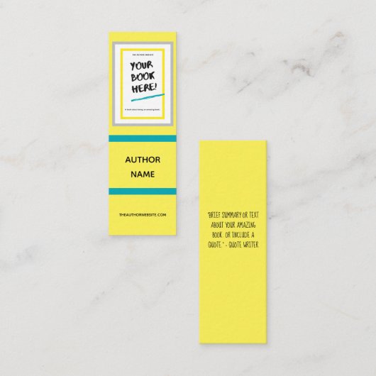 Bladwijzer voor schrijvertekenaar met heldere kleu mini visitekaartje (Voorkant / Achterkant)