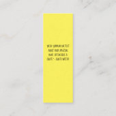 Bladwijzer voor schrijvertekenaar met heldere kleu mini visitekaartje (Achterkant)