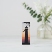Bladwijzer vuurtoren mini visitekaartje (Staand voorkant)