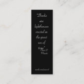 Bladwijzer vuurtoren mini visitekaartje (Achterkant)