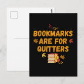 Bladwijzer zijn voor Quitters, grappig Briefkaart (Voorkant / Achterkant)