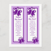 Bladwijzers Trouwjurk Paars Lente Vlinder Uitnodiging Briefkaart (Voorkant)