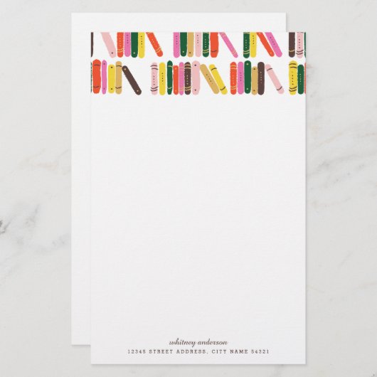 Bladworm — Aangepaste schrijfbenodigdheden Briefpapier (Voorkant / Achterkant)