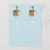 Bladworm Baby shower Blauw 2x Bladwijzer Informatiekaartje (Voorkant)