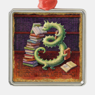 Bladworm: Bibliopfiel Metalen Ornament