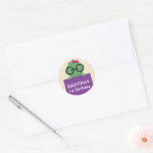 Bladworm Girl Birthday Ronde Sticker (Envelop)