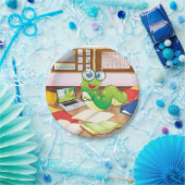 Bladworm in klasse papieren bordje (Feest)