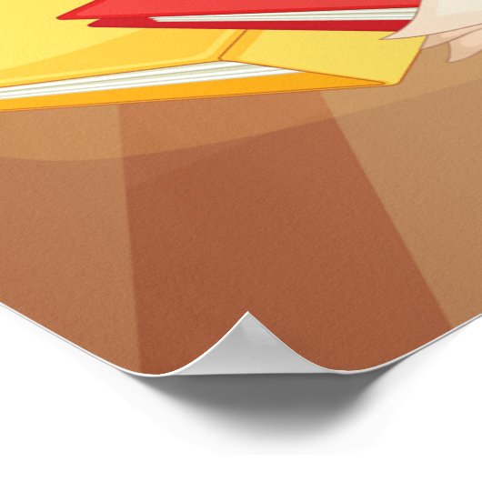 Bladworm in klasse poster (Hoek)