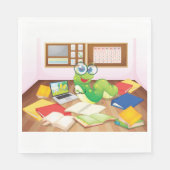 Bladworm in klasse servet (Voorkant)