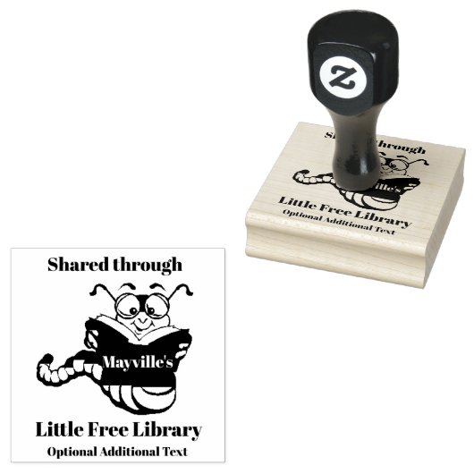 Bladworm Rubberstempel (Gestempeld)