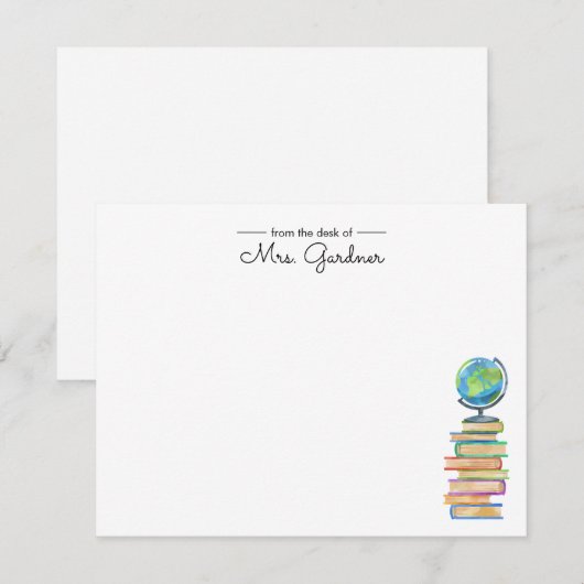 Bladworm van wereldklasse | Aangepaste leraar Notitiekaartje (Voorkant / Achterkant)