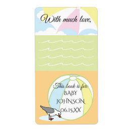 Bladzijde 8, baby shower met balkplaat etiket