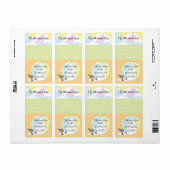 Bladzijde 8, baby shower met balkplaat etiket (Full Sheet)