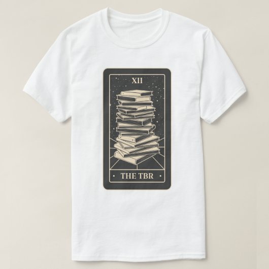 Bladzijde - de TBR (Black Edition) T-shirt (Design voorkant)