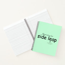 Bladzijde met glint, groen en zwart notitieboek