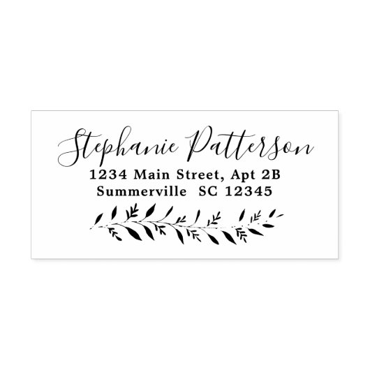 Bladzijde rand Elegant retour adres Rubberstempel (Afrduk)