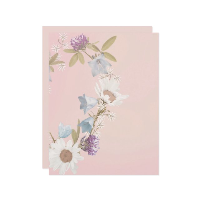 Bladzijde Stationery Scrapbook, voor wilde bloemen (Voorkant / Achterkant in situ)