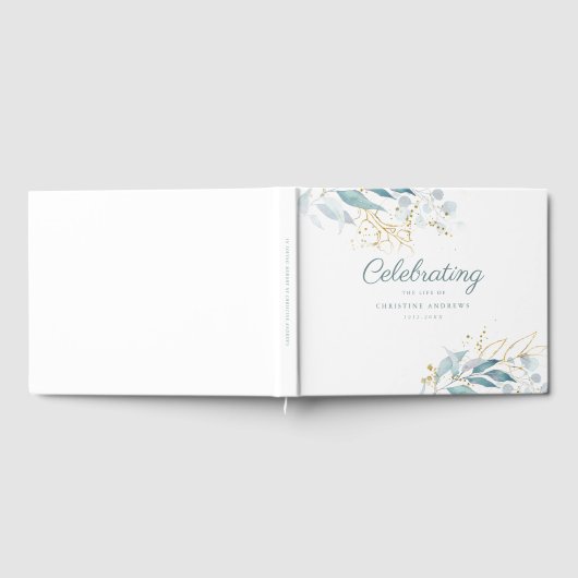 Bladzijde "Viering van het leven" Wit Gastenboek (Volledig)