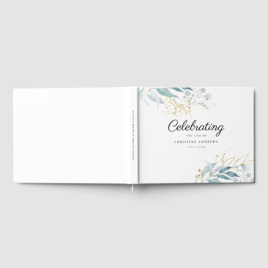 Bladzijde "Viering van het leven" Wit Gastenboek (Volledig)