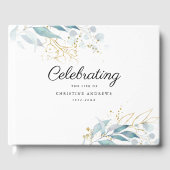 Bladzijde "Viering van het leven" Wit Gastenboek (Voorkant)