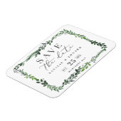 Bladzijde waterverf foto Save the Date Magnet Magneet (Linkerzijde)