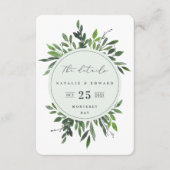 bladzijde waterverf geometrische detailkaart informatiekaartje (Voorkant)