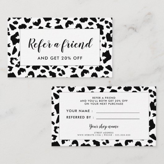 bladzijdeafdruk aanbevelingskaartje (Voorkant / Achterkant)