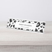 bladzijdeafdruk bureau naambordje (Voorkant)