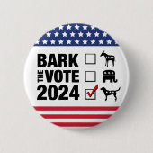 Blaf de Stemming 2024 Verkiezingen - Stemhond cirk Ronde Button 5,7 Cm (Voorkant)