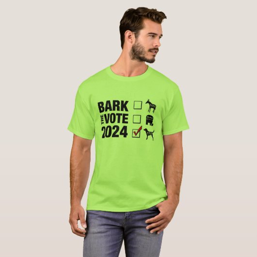 Blaf de Stemming 2024 Verkiezingen- Stemhond in 20 T-shirt (Voorkant volledig)
