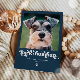 Blaf Humbug Hond Foto Grappig Kerstmis Feestdagenkaart