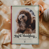 Blaf Humbug Hond Foto Grappige Kerstmis Feestdagenkaart
