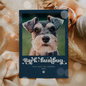 Blaf Humbug Hond Foto Grappige Kerstmis Feestdagenkaart