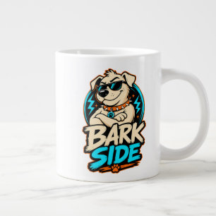 Blaf kant hond PNG, Grappige hond sublimatieontwer Grote Koffiekop