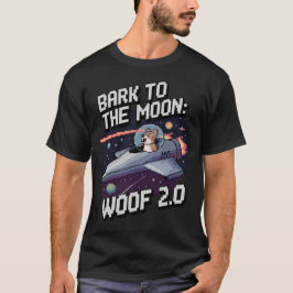 Blaf naar de Maan: Pixel Ruimte Hond 2.0 T-shirt