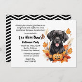 Blaf of behandel hond Halloween Party Kaart (Voorkant / Achterkant)