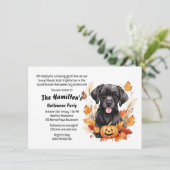 Blaf of behandel hond Halloween Party Kaart (Staand voorkant)