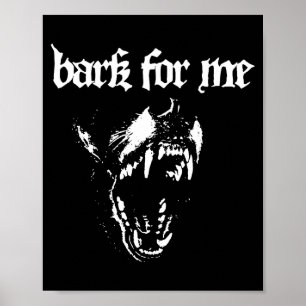 Blaff Voor Mij Felle Hond Blackletter Esthetische Poster