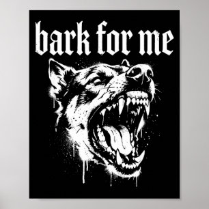 Blaff Voor Mij Gotische Felle Hond  Poster