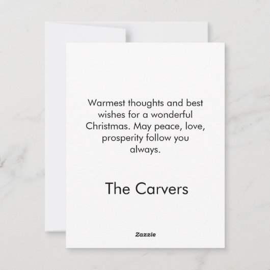 Blaffen in een Winter Wonderland Flat Christmas Ka Feestdagenkaart (Achterkant)